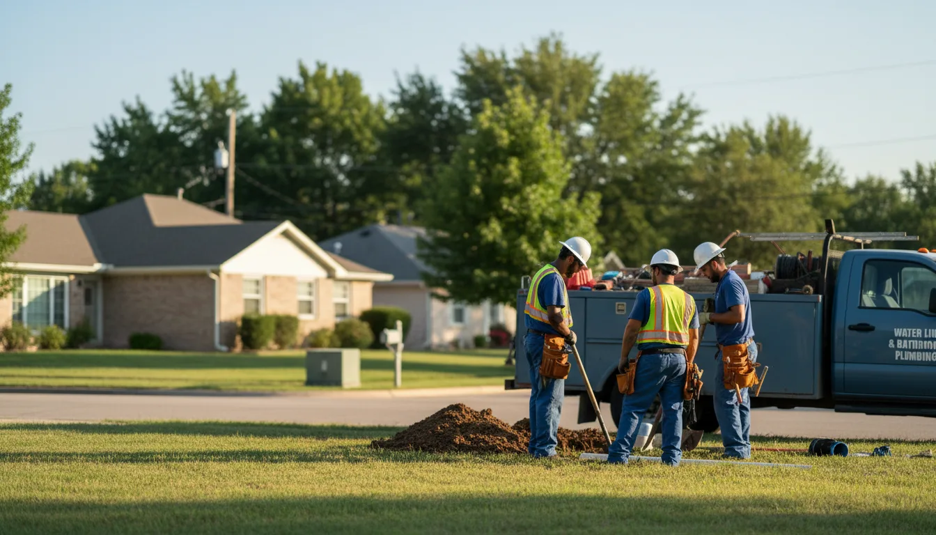 Residential water line and bathroom plumbing service in Maineville, OH